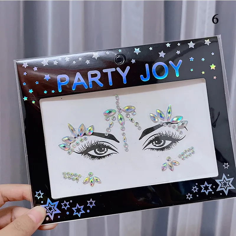 3D Crystal Face Jewels | Rhinestone Face Stickers | Diamond Body Jewels ...