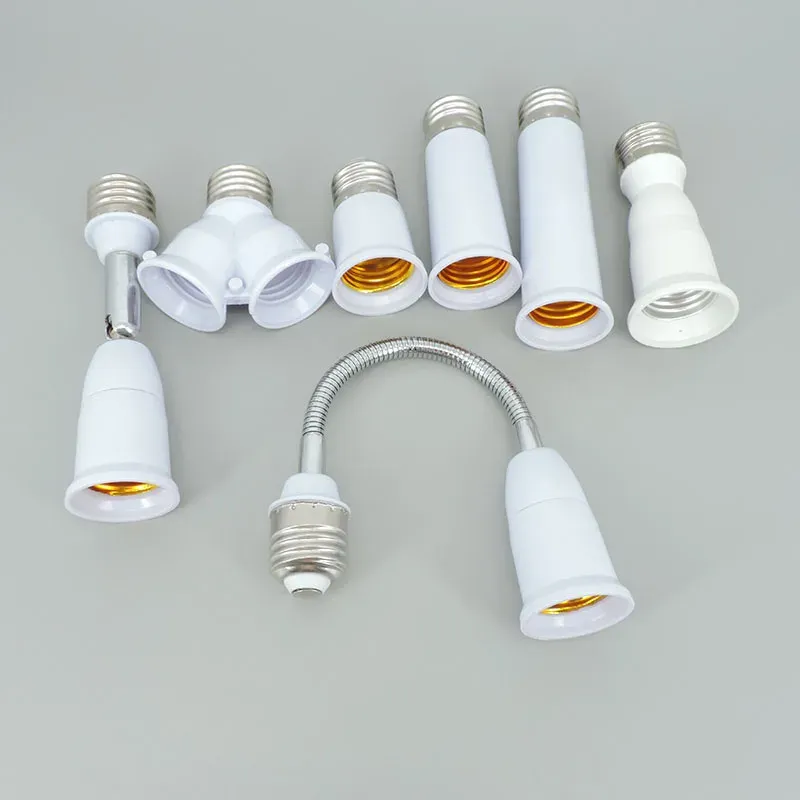 Flexible AC E27 Bulb Base With Power Series Socket Plug 65mm 14cm Long Converter For LED Light Lamp Extender Holder E26 E27 Adapter From Ddmyhome 8.89 DHgate.Com
