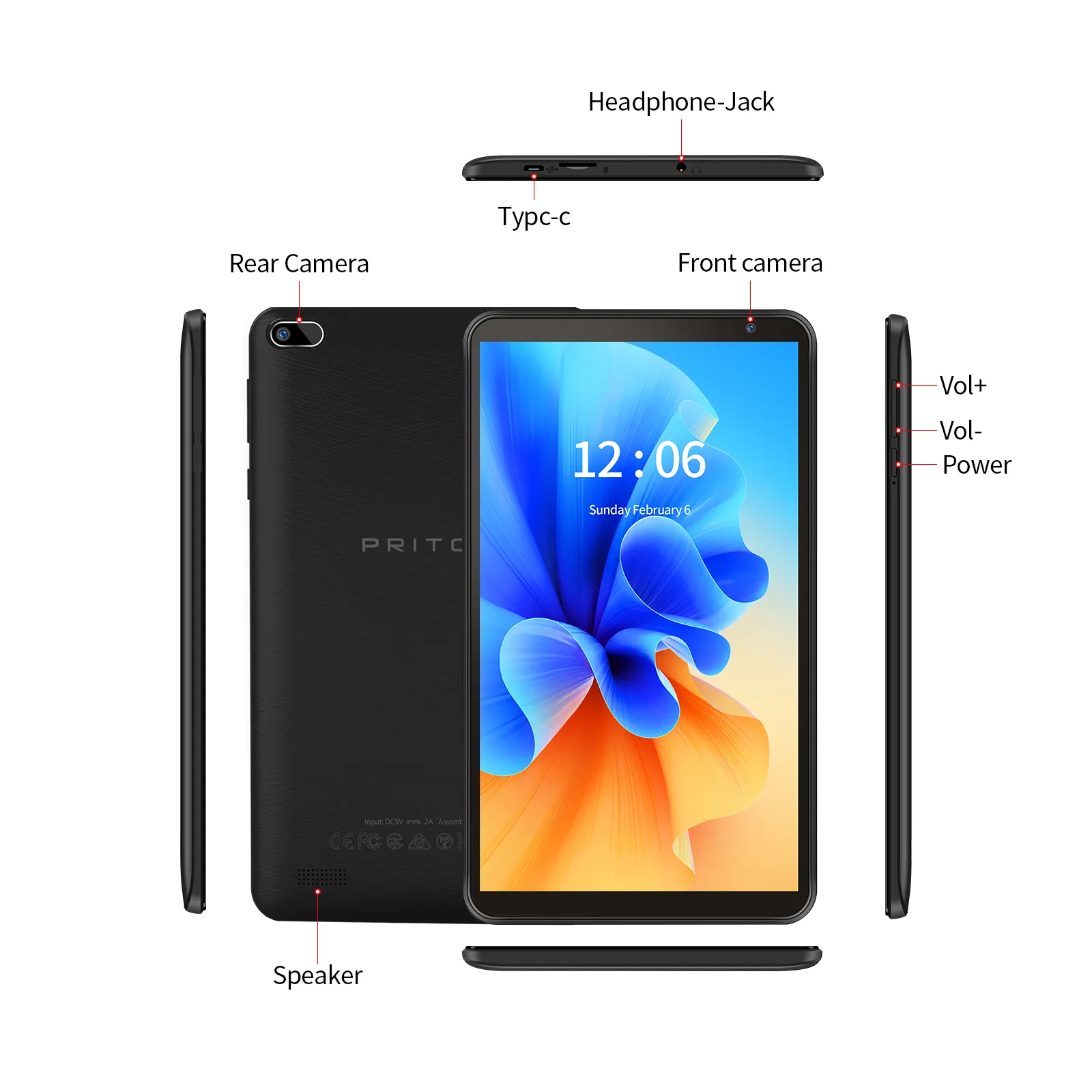 PRITOM 7インチタブレット、32GBストレージ、Androidを￥14,525