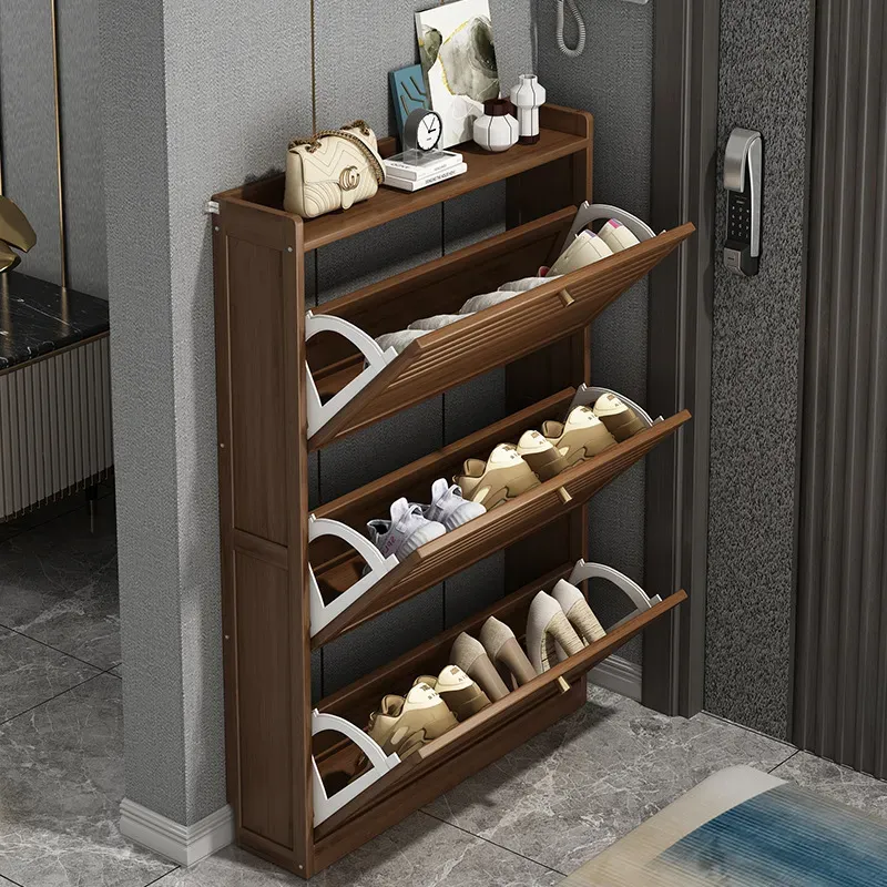 Ultra Thin Ac Wooden Shoe Small Shoe Cabinet With Space Saving Storage And Vertical Closure For Entrance From Baifan01 276.76 DHgate.Com