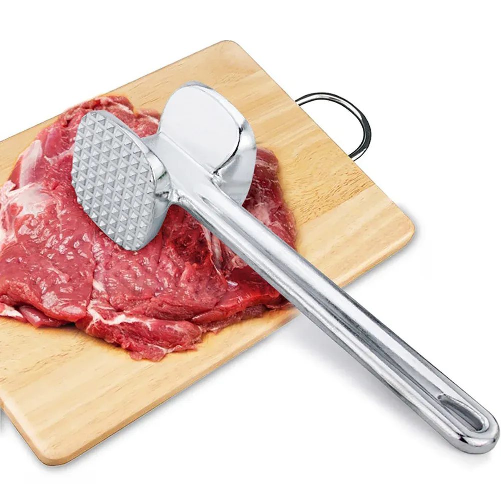 MKNZOME Meat Tenderizer Tool - Stainless Steel Meat Mallet With Comfort Grip Handle - View #10