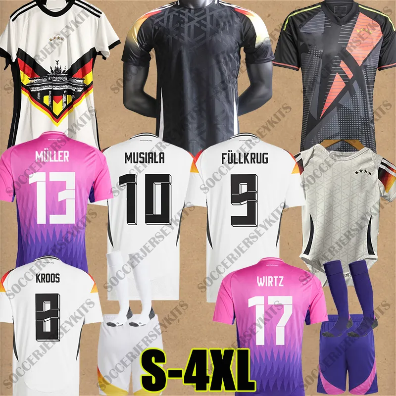 2024 Duitsland Jersey 3xl Kroos Fullkrug Men Kids Player Deutschland Trikot Camisa Alemania 4xl Musiala Euro Allemagne Kit Em Trikot voetbalshirt DFB Trikot Wirtz