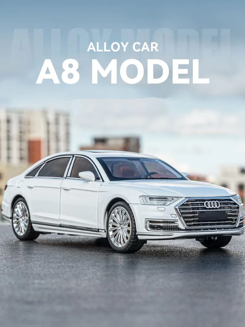 人気商品ランキング DHgate.com:1:24 Audi A8 Alloy Model Car with Sound, Light ミニカー
