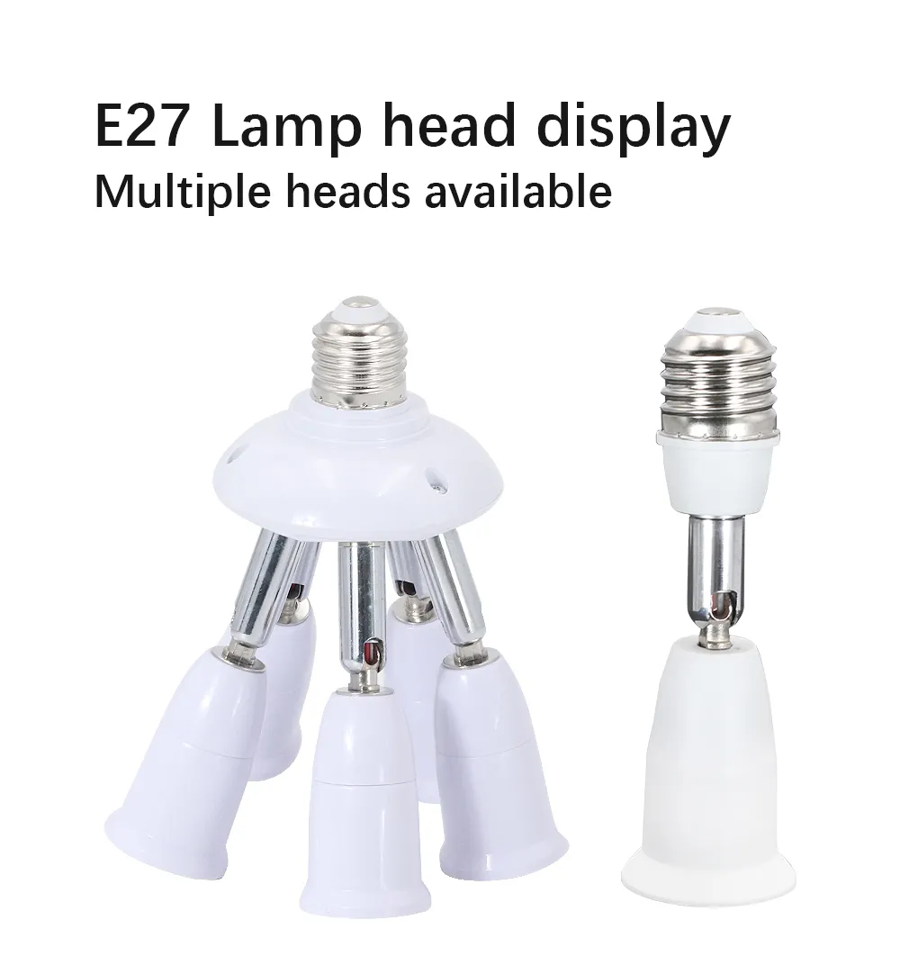 DHgate E27 Lamp Bulb Holder Adapter 1 5 Heads Adjustable LED Light Socket Converter Lights Lighting