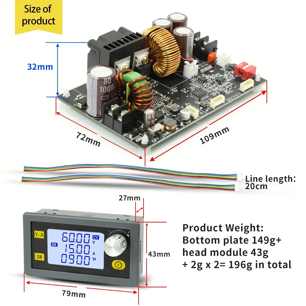 Adjustable Voltage Regulator: 6 70V CNC Stabilized Power Supply ...