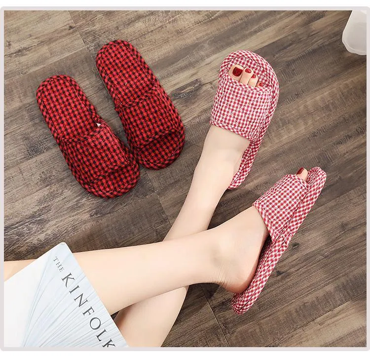 Stoffen badslippers shop