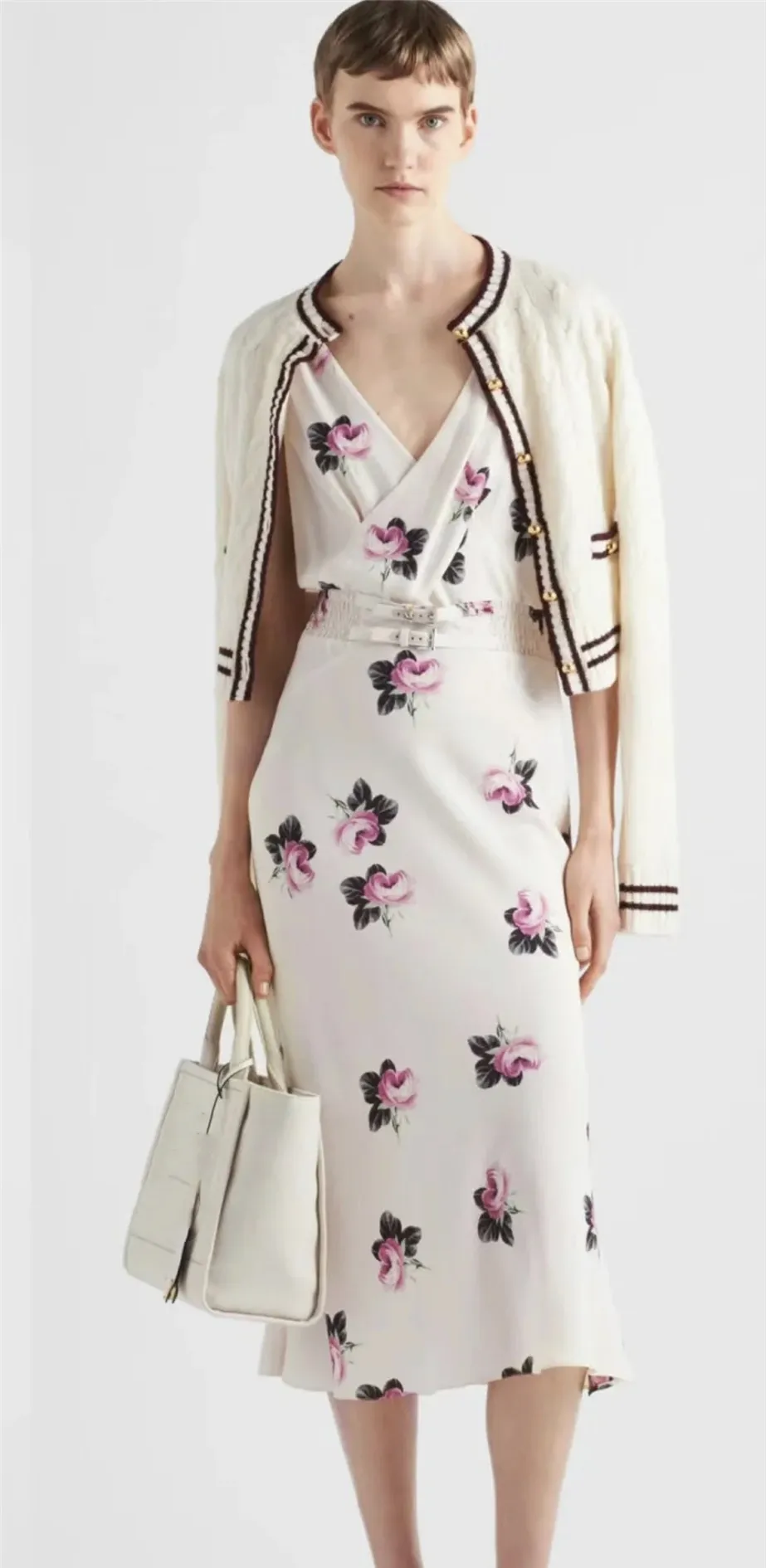 Luxury Floral Print Midi Dress For Women Designer Dorothy Perkins Party Dresses By Prada From Lesarastore1 119.6 DHgate.Com