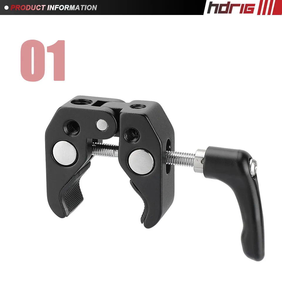 CAMVATE Super Crab Clamp With Rosette Mount M6 Female Thread Hole For Camera Accessories Kit - 2869