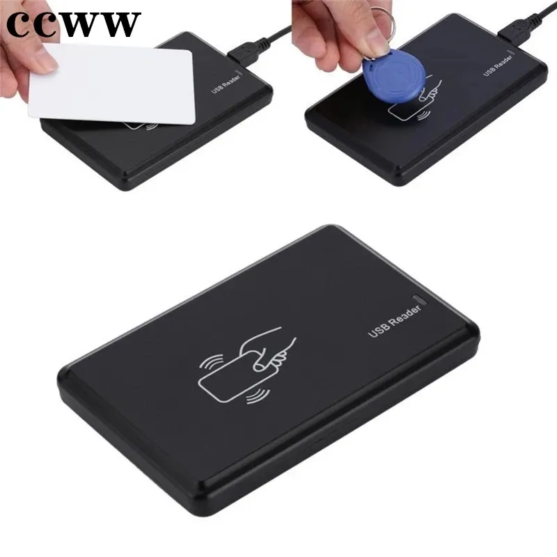 5-Piece RFID Card Reader Writer Set: Blue Keyfobs, 125KHz EM4305 T5577 ...