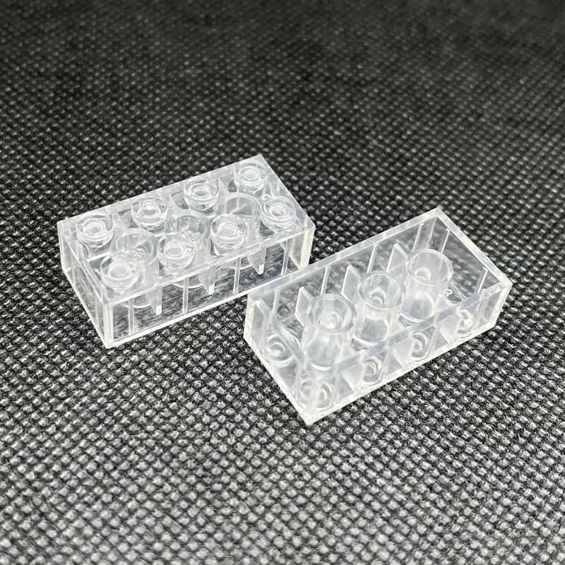 Clear Transparent Bricks 2x4 2x2 MOC Building Blocks DIY Toys ...