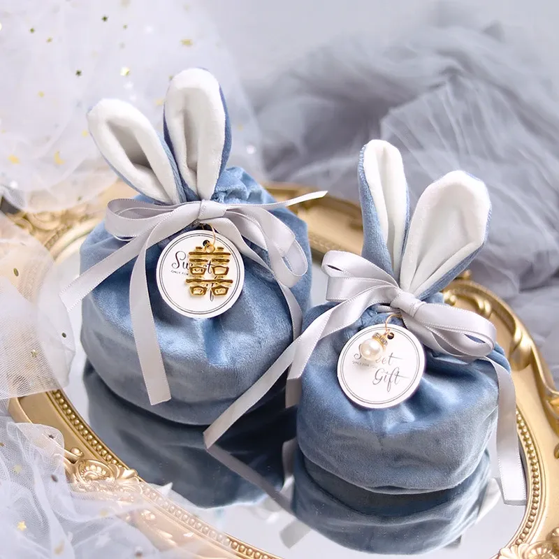 Velvet bunny ear bags clearance