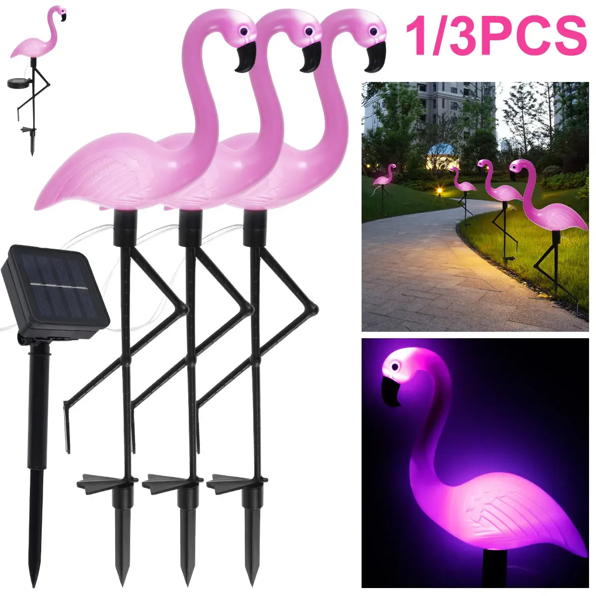 Flamingo solar garden stake online