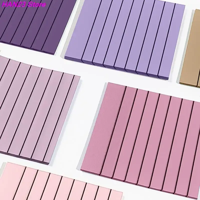 Sticky Notes Horizontal Ribbed Sticky Note 30 or 50 Sheets Gradient Transparent Waterproof Horizontal Line Sticky ...