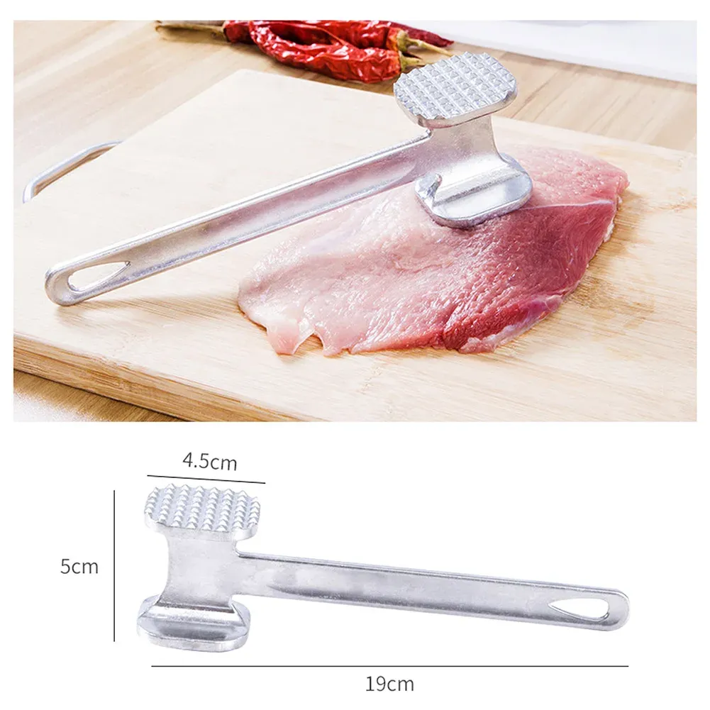 MKNZOME Meat Tenderizer Tool - Stainless Steel Meat Mallet With Comfort Grip Handle - View #2