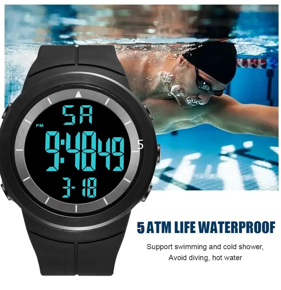 Waterproof Sports Watch 50M Diving Tactical Wristwatch for Men