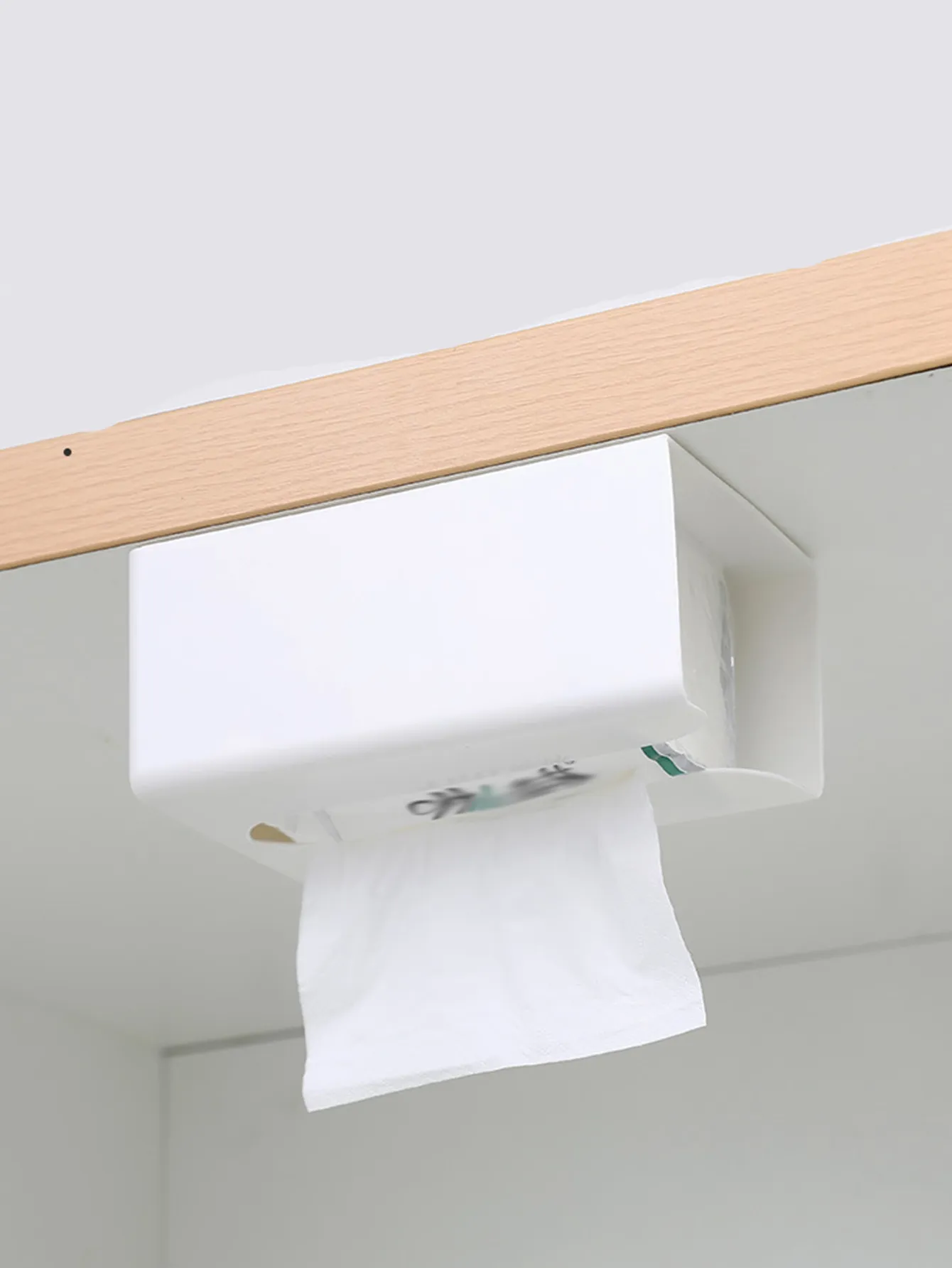 Tissue Box Rack Wall Mounted Tissue Box Adhesive Tissue Shelf Napkin Holder Garbage Bag ...
