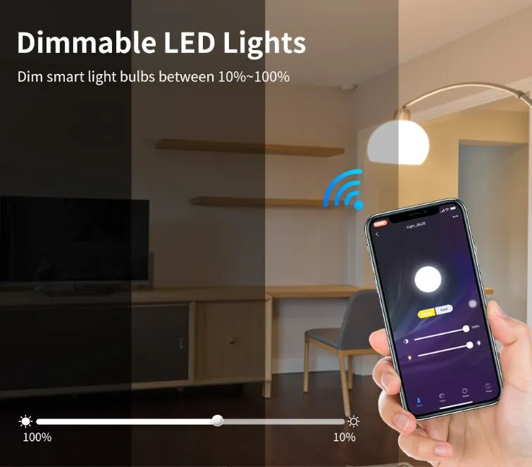 Smart Tafellamp, 2 stuks, met wifi-app-bediening, compatibel met Alexa Smart Tafellamp, 2 stuks, met wifi-app-bediening, compatibel met Alexa