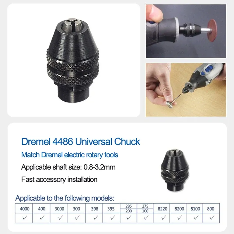 Wholesale Universal Quick Change Drill Bit For Dremel Series Electric Grinders Compatible With 4486 4485 Dremel Tool Bunnings Chuck From Ddmyhome 17.56 DHgate.Com