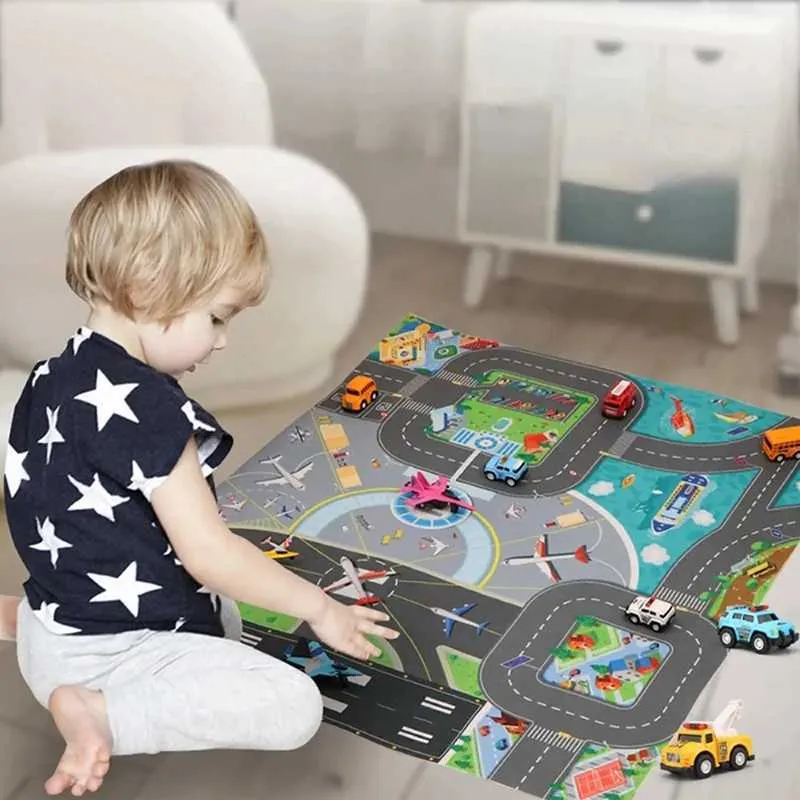 Cartoon City Road Car Parklon Foldable Playmat For Kids Educational Toy For Boys And Girls Featuring Traffic Map Design Ideal For Baby Playtime And Games From Wangcai03 31.33 DHgate.Com