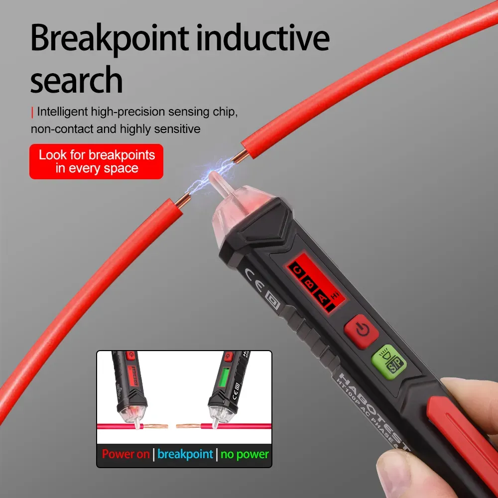 Flipco Non Contact Voltage Tester, Electrical Voltage Detector Pen 12