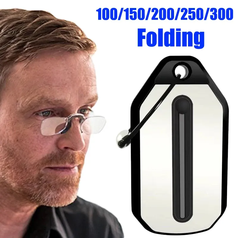 Ultra Thin Reading Glasses With Nose Clip – Unisex Clear Frame +1.0 To +3.0
