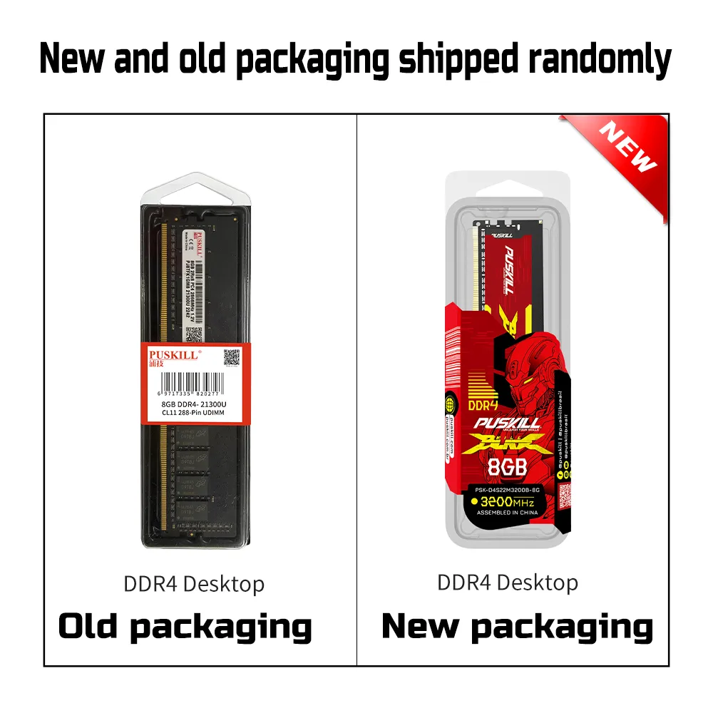 PUSKILL DDR4 8GB 4GB 16GB 2133MHz 2400MHz 2666MHz UDIMM Desktop