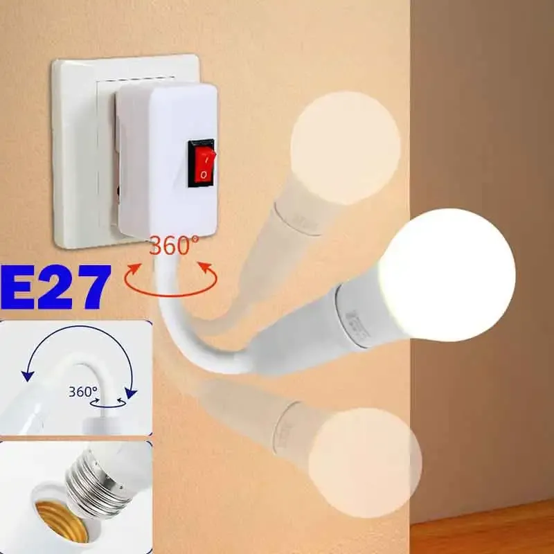 Table lamp holder with switch clearance