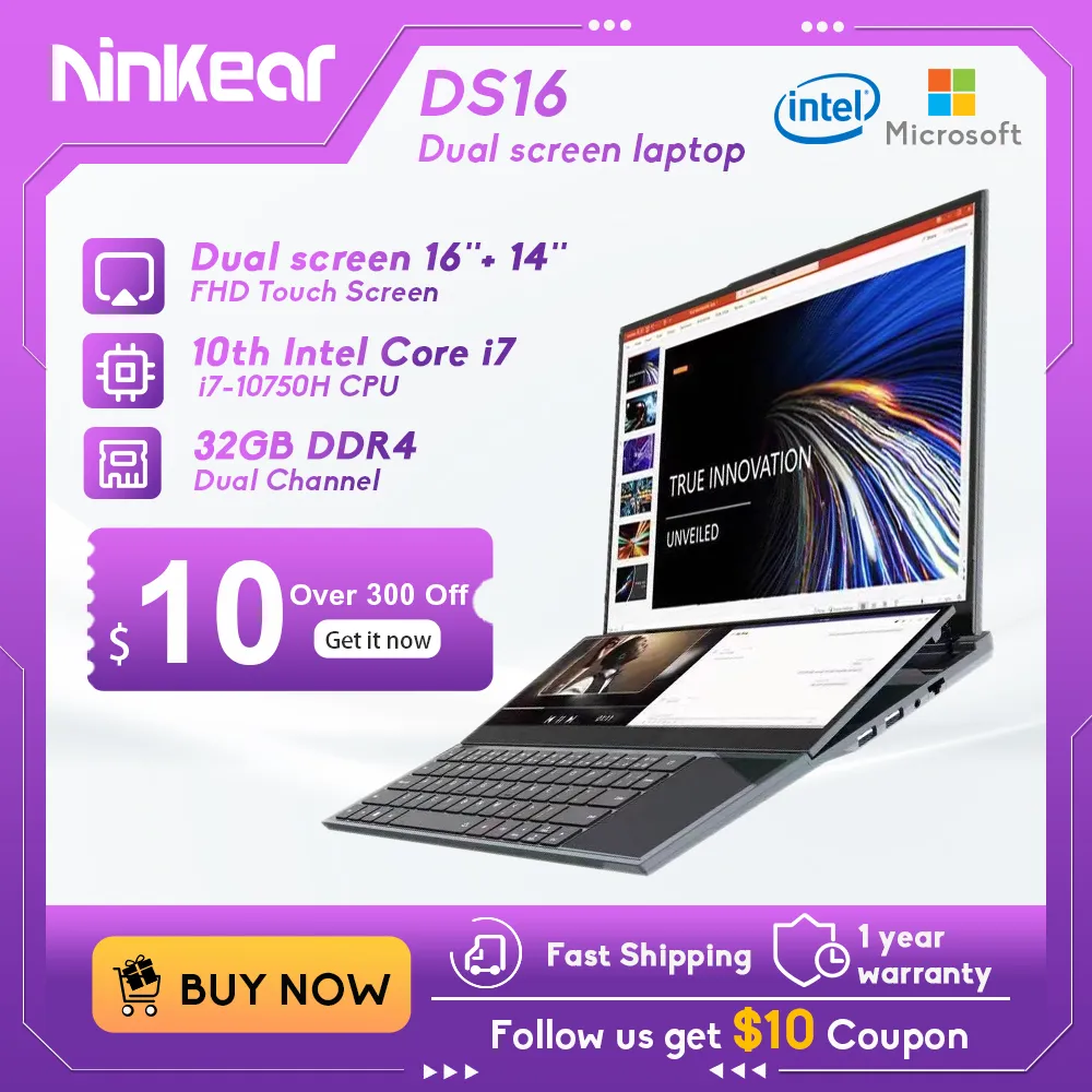 Ninkear DS16 16-inch Gaming Laptop with Intel Core i7-10750H, 32GB