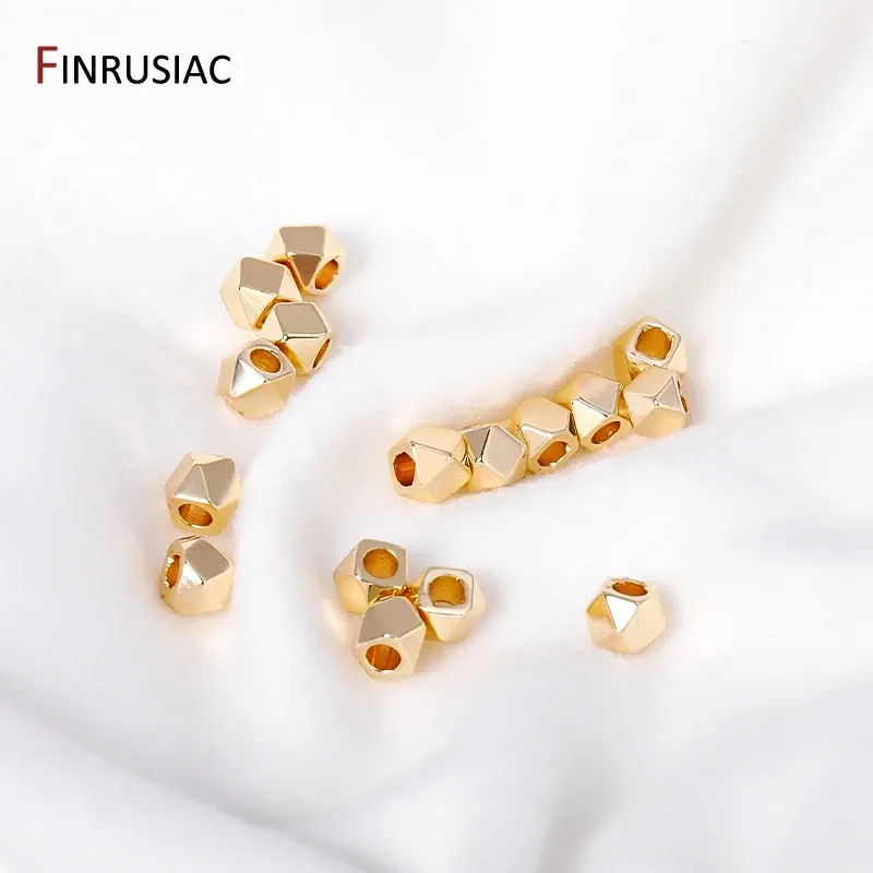 14K Gold Plated Brass Irregular Spacer Beads 2mm, 3mm, 4mm