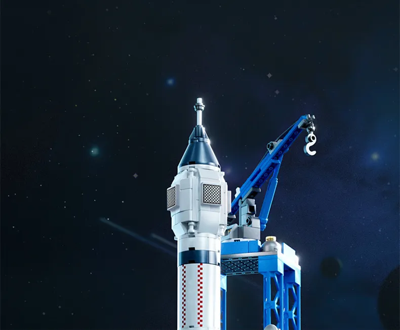 Rocket Launch Center Building Blocks Model Kit | Space Astronaut ...