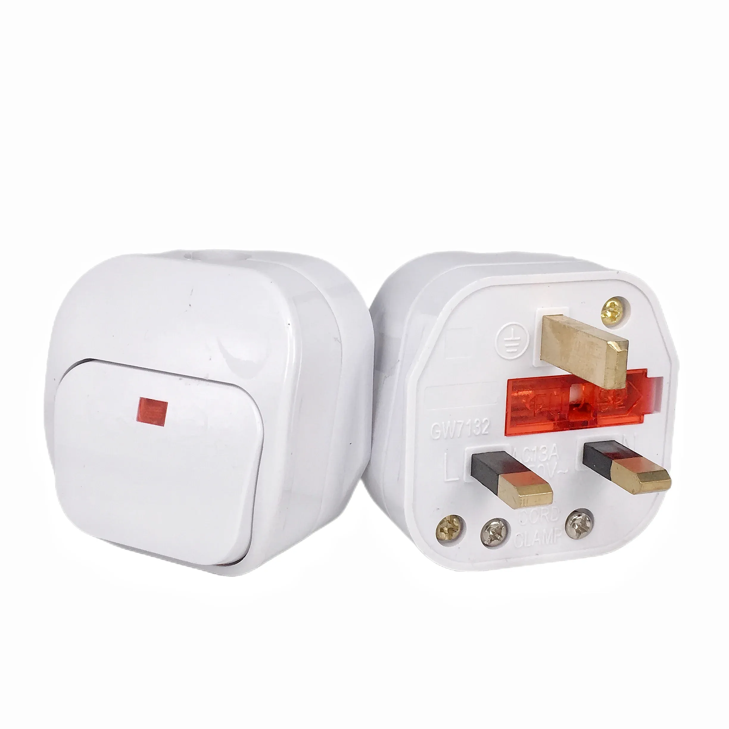 Fused Adapter Socket White Black BS1363 Removable UK Fused Adaptor Wiring... From Ddmyhome ...