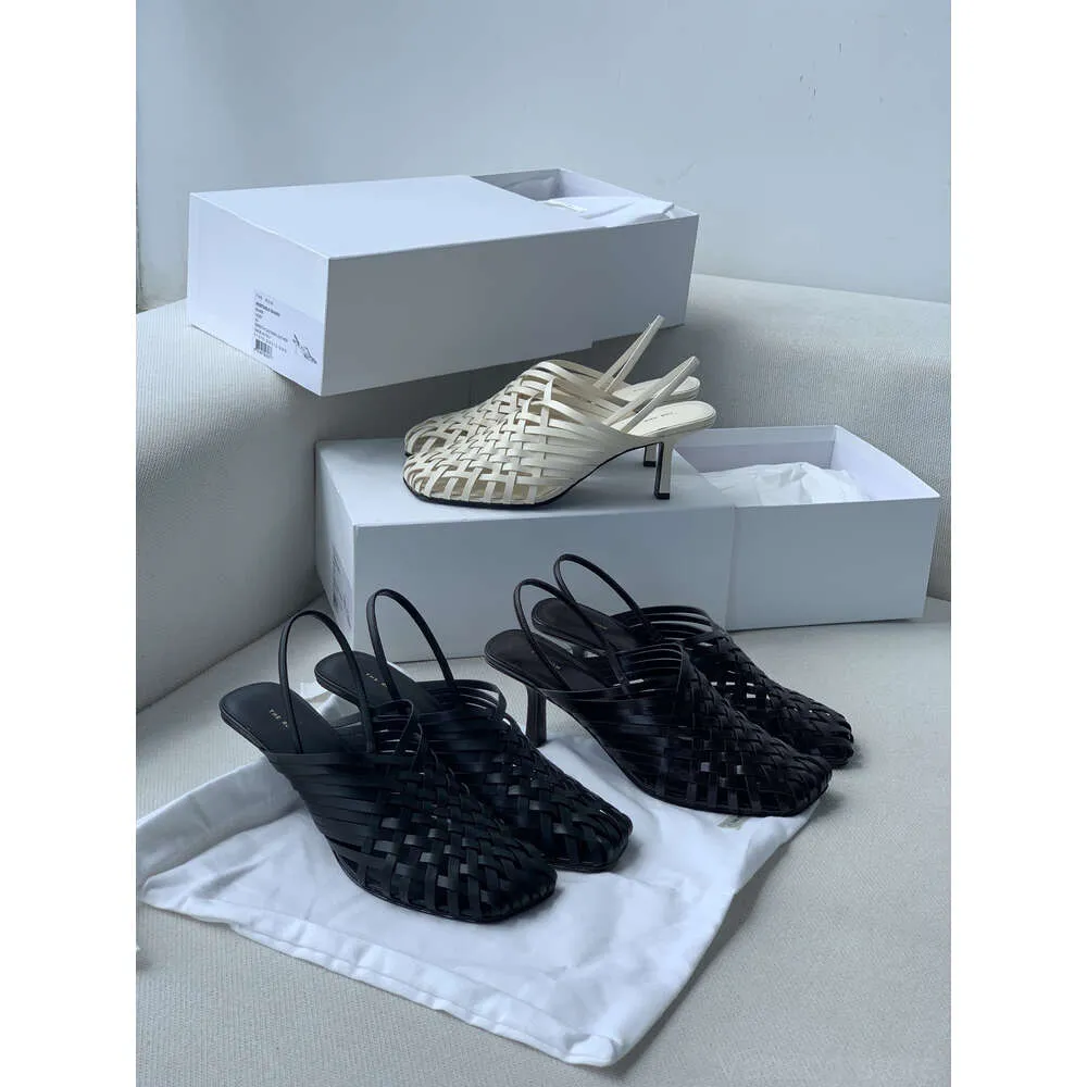 Womens Shoes The Row Woven Mule Vegetable tanned Leather Elegant Mule Sandal Smooth Vegetable Tanned Leather Intricately Handwoven Straps Tint