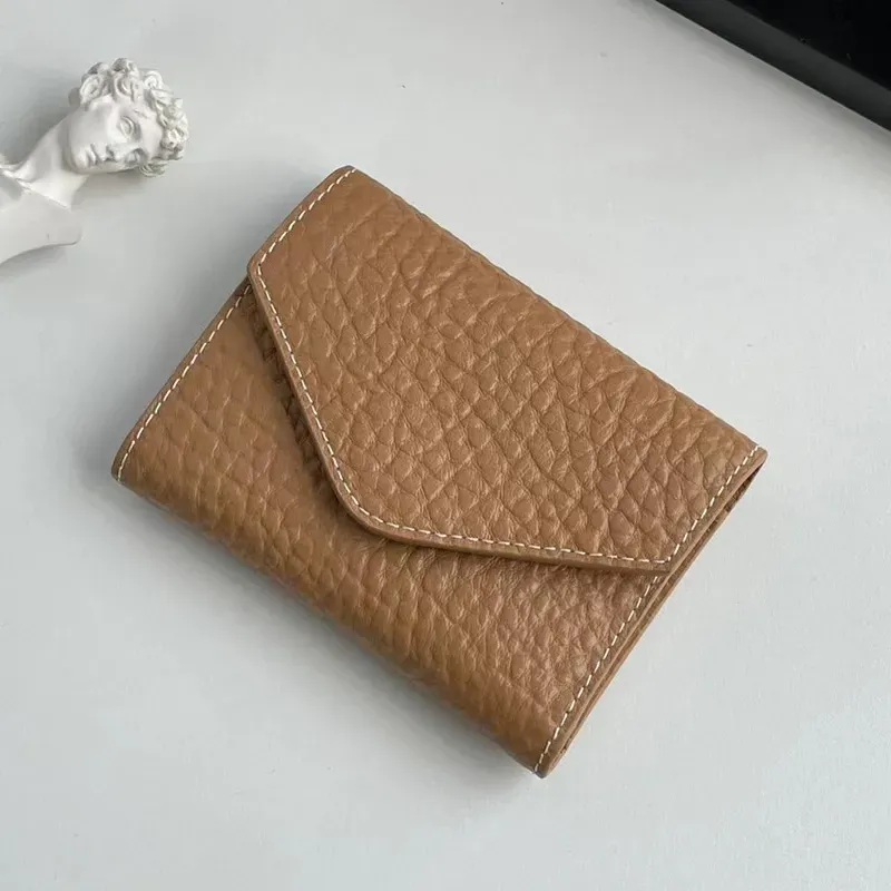 Leather Lady Wallet 2024 Elephant Print Short Money Clip Cowhide Multipurpose Pocket Purse