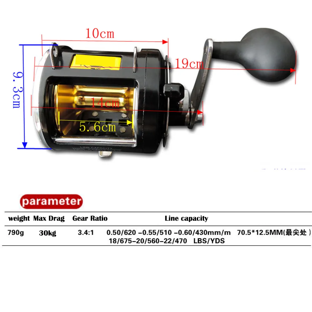 TR12000 Trolling Reel 3.4:1 Gear Ratio 8+1BB Aluminum Alloy Body Max Drag 30  lb Sea Fishing from Dhgate Spinning Reels - price 107.0