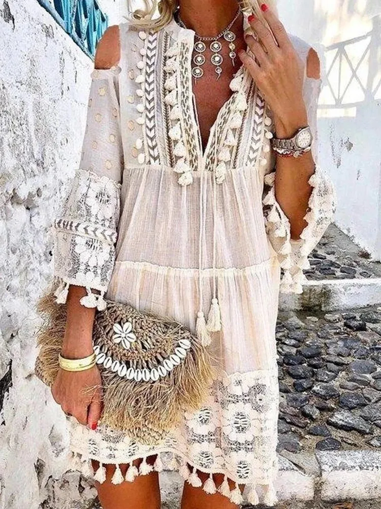 Boho tassel dress store