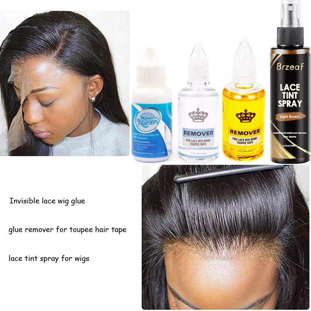 Waterproof Lace Front Wig Glue And Tint Spray Kit 38ml With Repositionable Spray Adhesive Remover Melt Elastic Headband And Brown Stocking Waver Cap From Ddmydesign 14.19 DHgate.Com
