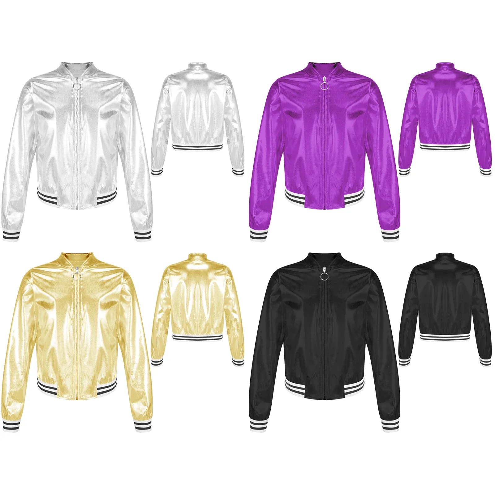 Shiny metallic jacket best sale
