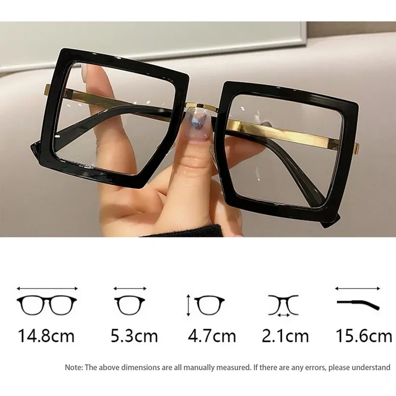 Clear thick frame glasses best sale