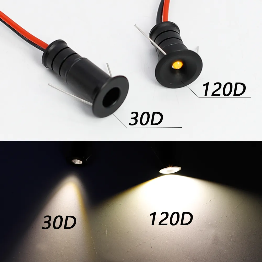 Mini LED Spot Light 12V Dimmable Recessed Ceiling Spotlight for Car KTV Bar Bedroom Stair