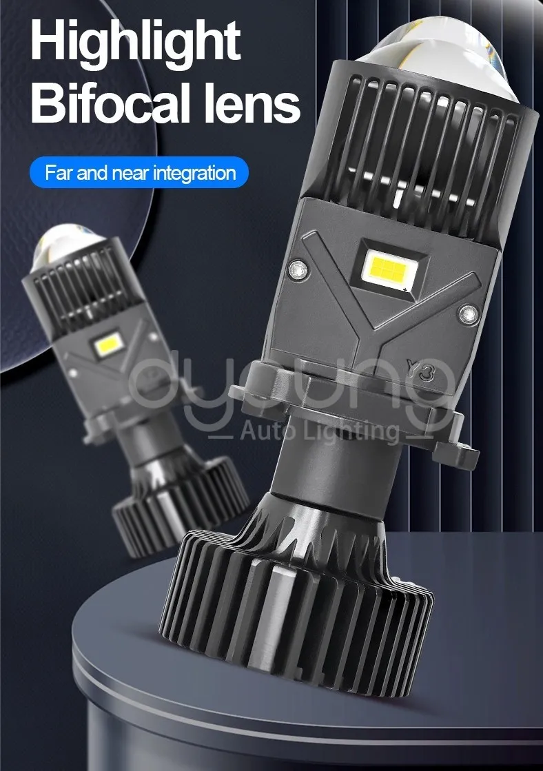 3.0'' Bi LED Projector Lens 100W 6000K LHD Headlight Kit Bulbs High/Low Retrofit