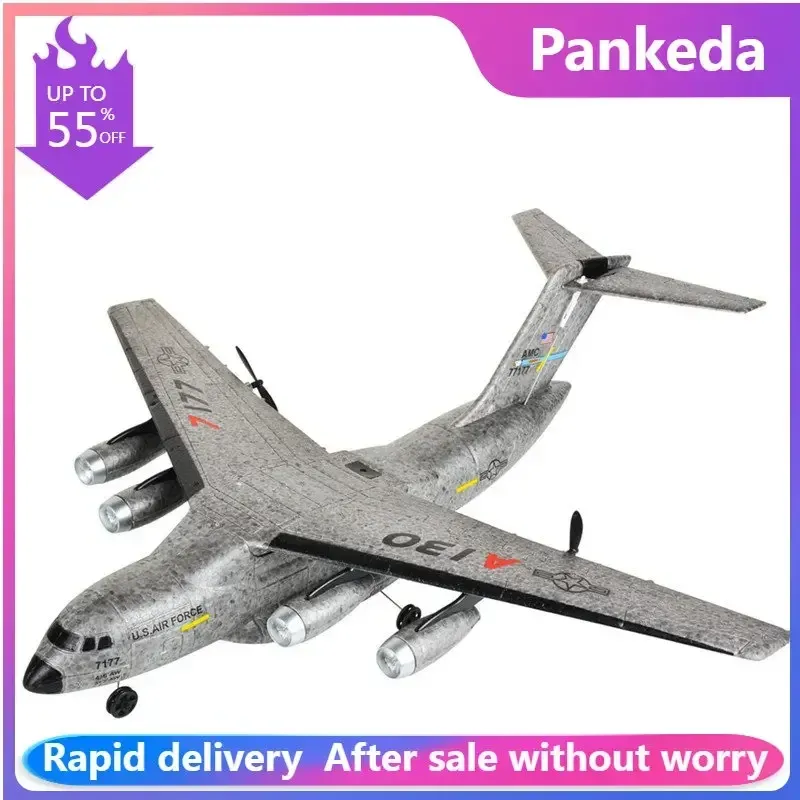 2024 Flying Model Gliders RC Plane Remote Control RC Airplane Wingspan Foam Hand Throwing Glider 2.4G 3CH XK A130 C17
