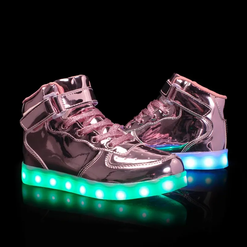 Kids Glowing Sneakers USB Rechargeable LED Lighted Shoes For Boys Girls Colorful Soles Durable Design Sizes Available Up To 46 From Ddmyfriend 33.46 DHgate.Com