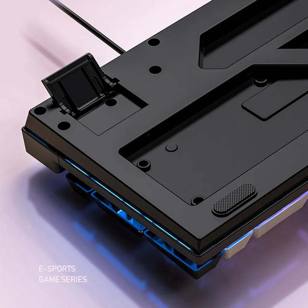 104 Keys Gaming Keyboard Wired Keyboard Color Matching Backlit Mechanical Feel Computer E-sports Peripherals for Desktop Laptop