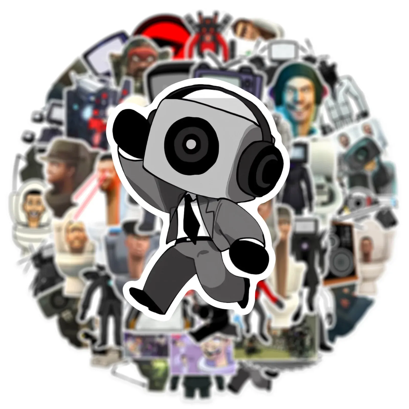 100 Adesivi Skibidi Toilet Per Bambini – Vinile Impermeabile Per Laptop, Skateboard, Valigie – Regalo Divertente