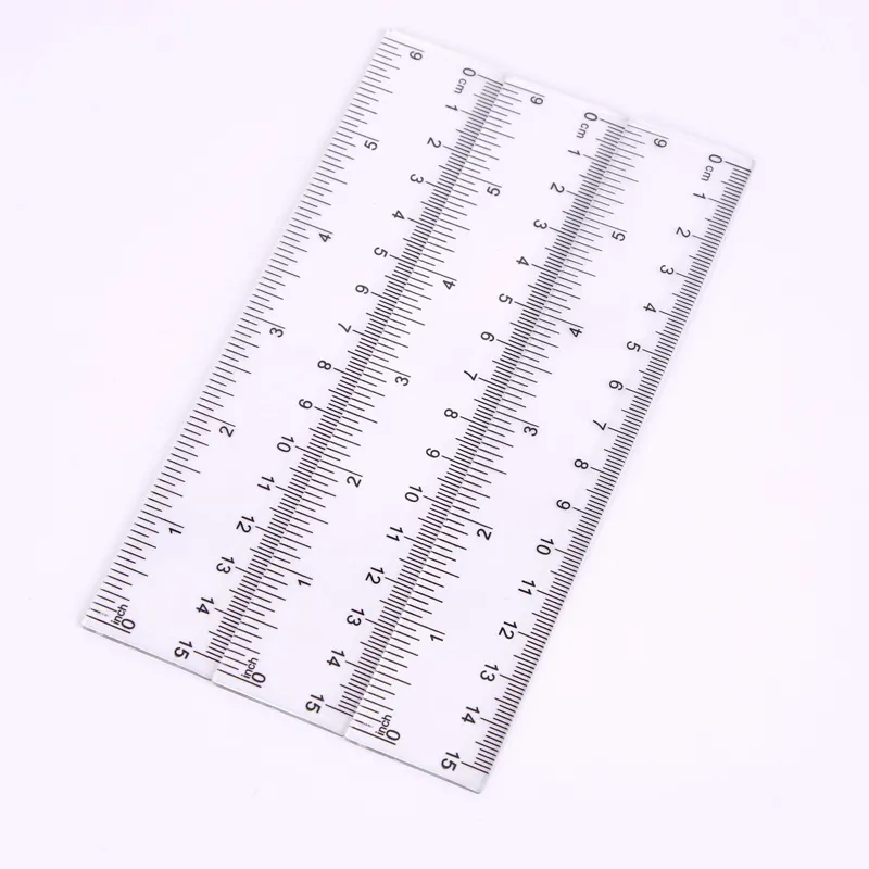 Transparent Acrylic Ruler 15/20/30 cm Portable Simple Style for Math ...