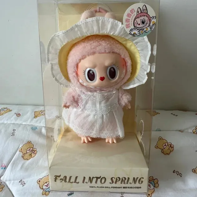 Labubu Mokoko Pendant Pink Vinyl Doll For Fall/Spring Decor
