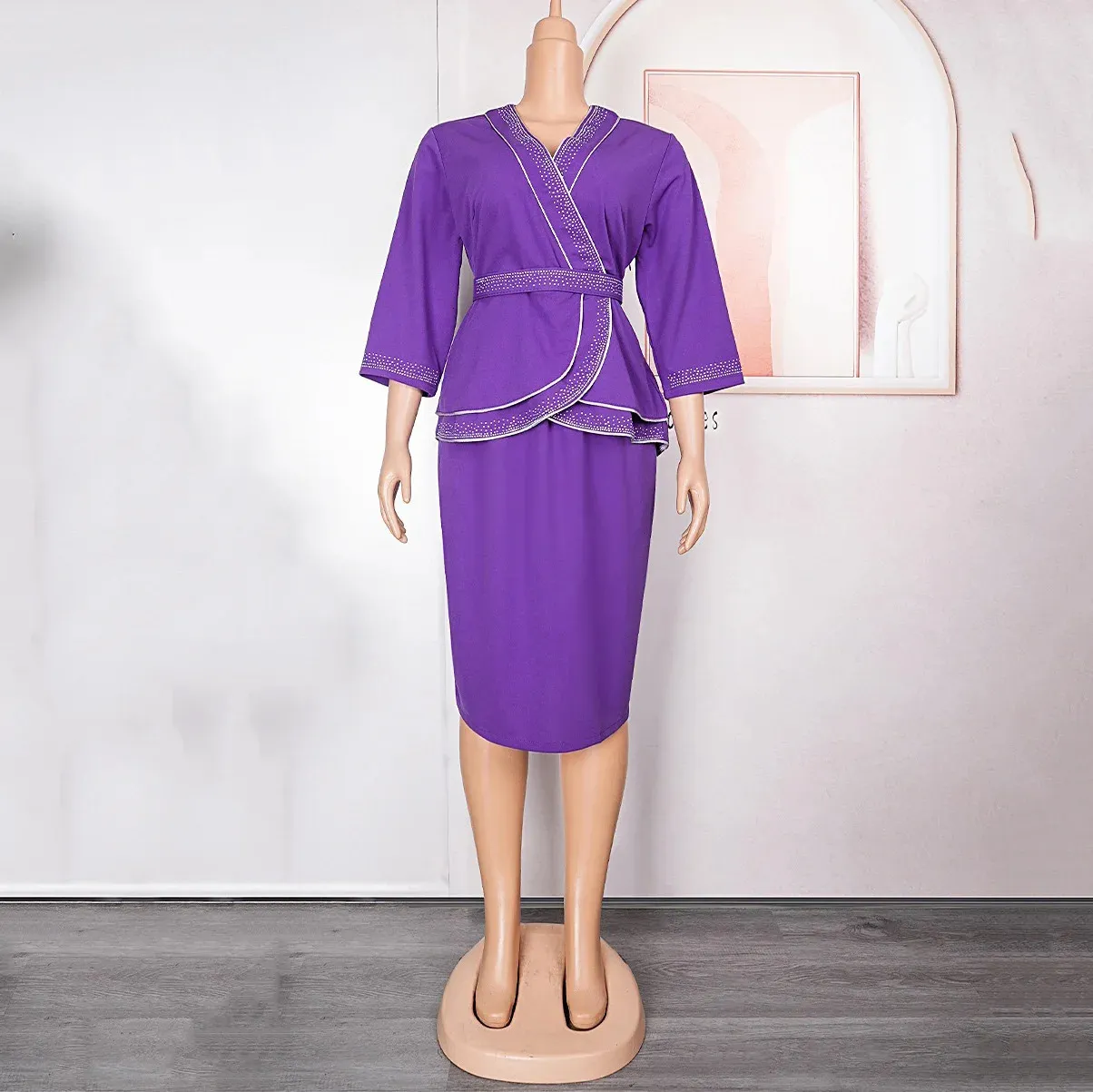 open lace back dress Professional Purple Fringe Competition Latin Dance Dresses for Girls Women  Salsa Rumba Chacha Performance Outfits for Female – Moderndancedress.com main image 0
