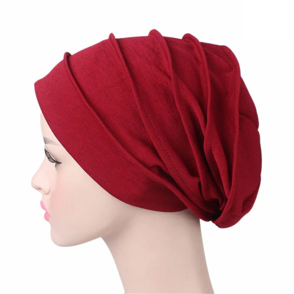Pre-Tied Turban Hats For Women – Beaded Knot Headwrap For Cancer & Fashion