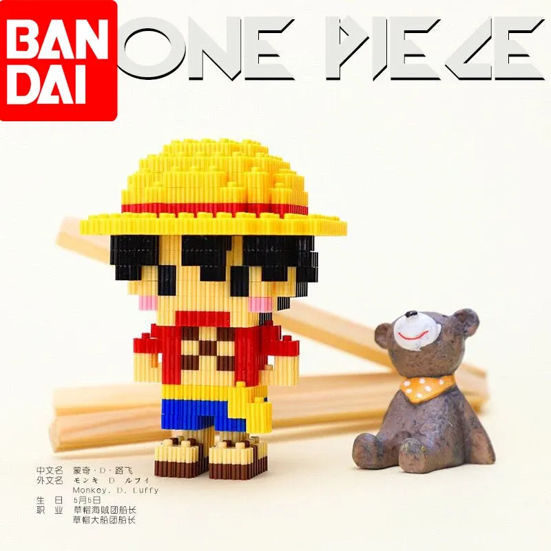 ワンピースルフィのフィギュアビルディングブロック ミニ組み立てられ 