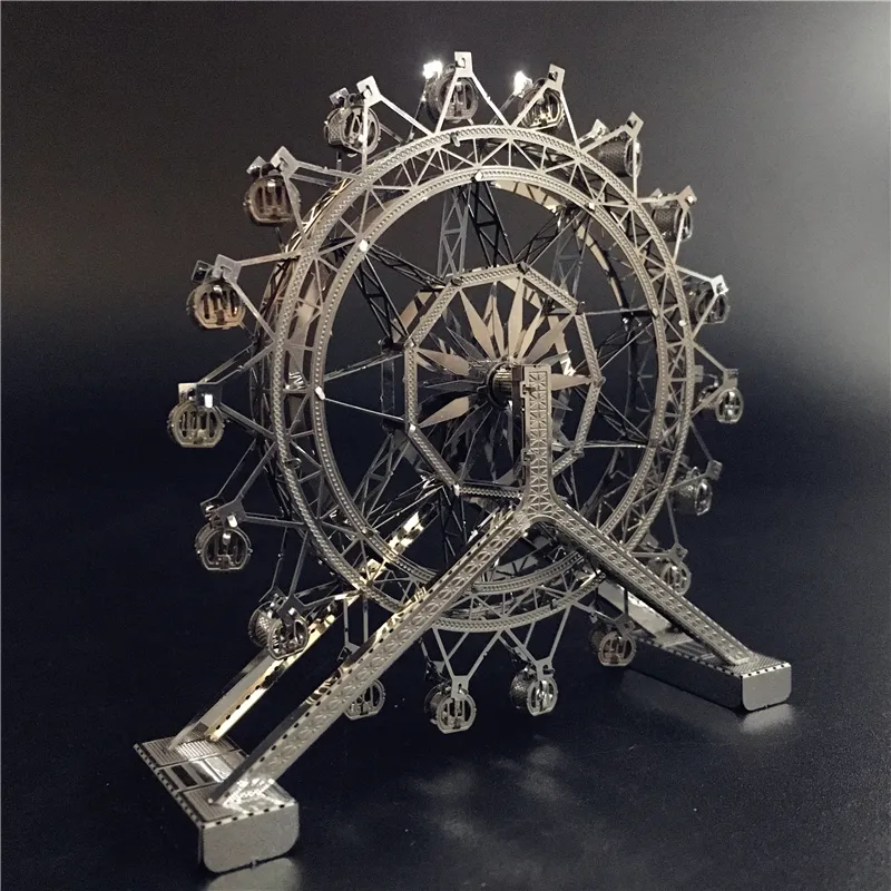 3D Metal Puzzle Ferris Wheel: Laser Cut DIY Model Kit For